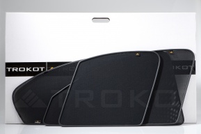 Автошторки Трокот на заднюю полусферу из 3-х элементов, задние: двери и ветровое стекло для Skoda Octavia A5 (2004-2013)