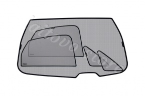 Автошторки Chiko на заднюю полусферу из 3-х элементов, задние: двери и ветровое стекло для Toyota Camry V50/V55 (2011-2018)