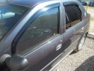 Автошторки Трокот на заднюю полусферу из 3-х элементов, задние: двери и ветровое стекло для Renault Logan 1 (2004-2014) Седан
