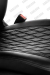 Чехлы из Экокожи Двойной Ромб для Mitsubishi ASX 2010-наст.время, чёрные