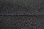 Меховая накидка на переднее сидение из овечьей шерсти на тканевой основе, черная, средний ворс