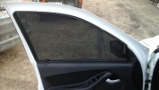 Автошторки Трокот на передние двери, укороченные под улучшенный обзор боковых зеркал для LADA Granta 2011-наст.время