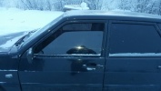 Автошторки Трокот на передние двери, укороченные под улучшенный обзор боковых зеркал для ВАЗ 2115 1997-2012 Седан
