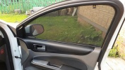 Автошторки Трокот на передние двери, укороченные под улучшенный обзор боковых зеркал, для FORD Focus 2 (2005-2011) для хетчбэка 3 дв
